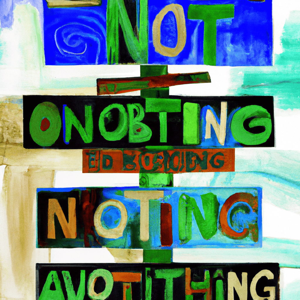 Abstract painting of "Doing nothing is not an option"