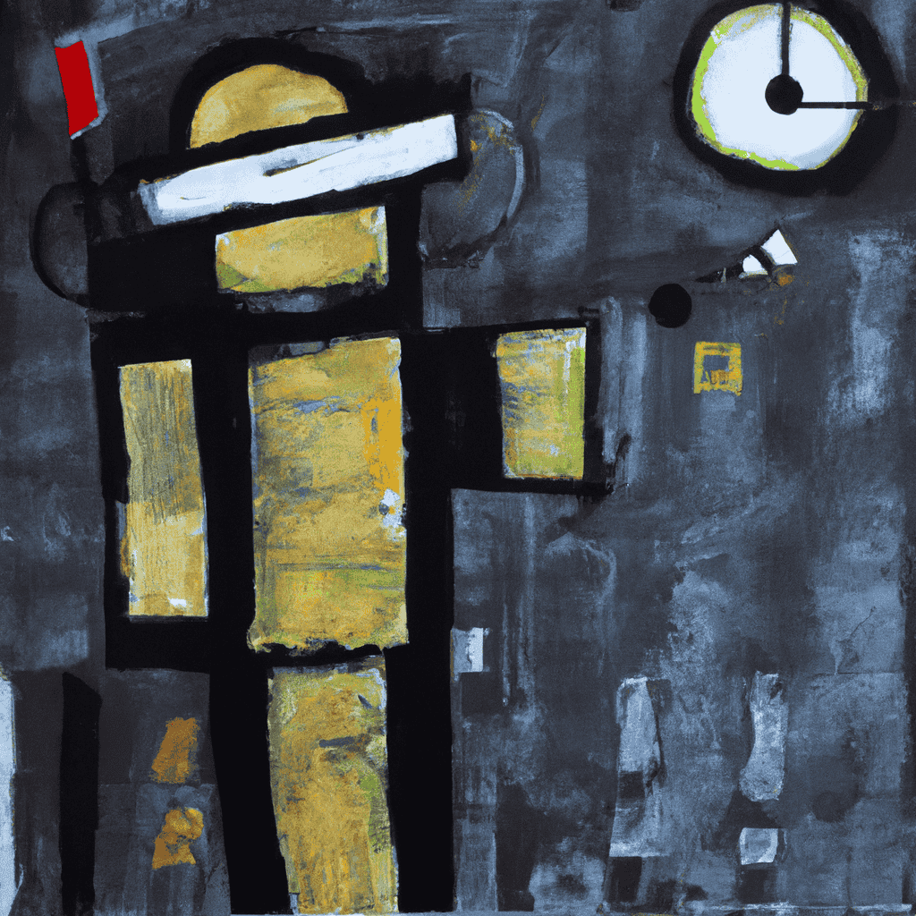 Abstract painting of A modern day highwayman
