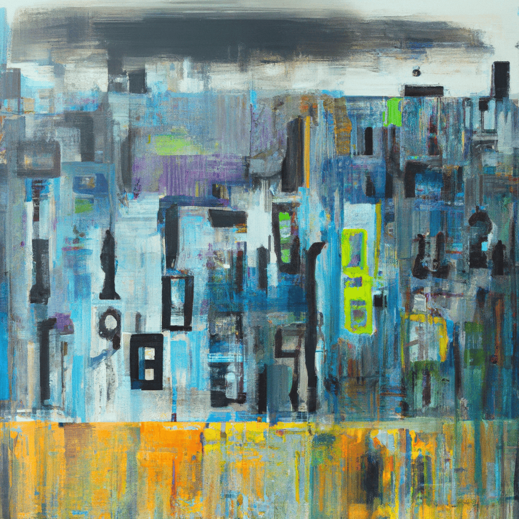 Abstract painting of MoD spending