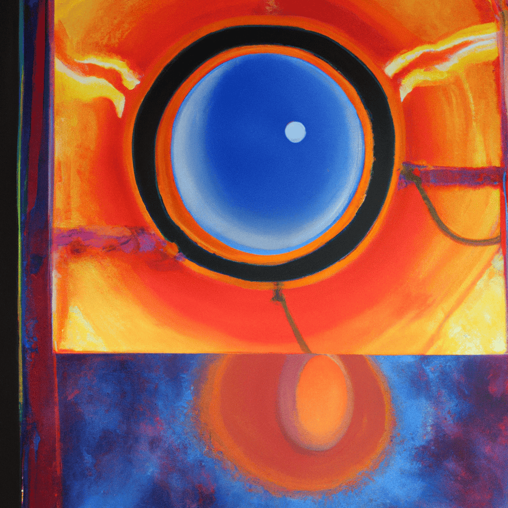 Abstract painting of Smoke and solar mirrors