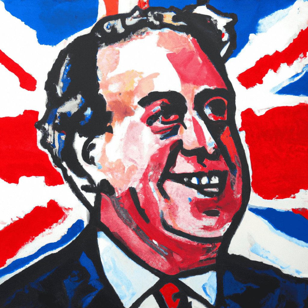Abstract painting of Our very British Chancellor