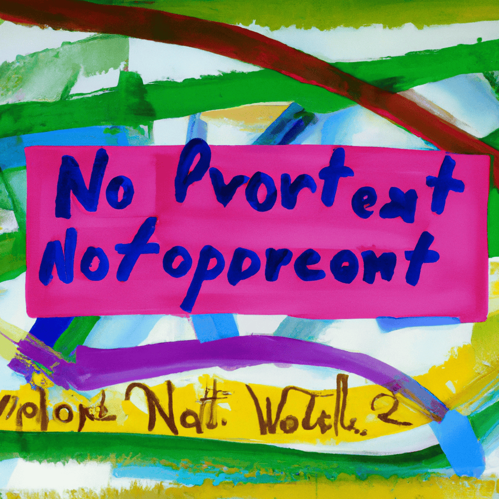 Abstract painting of Not worth the paper they are signed upon