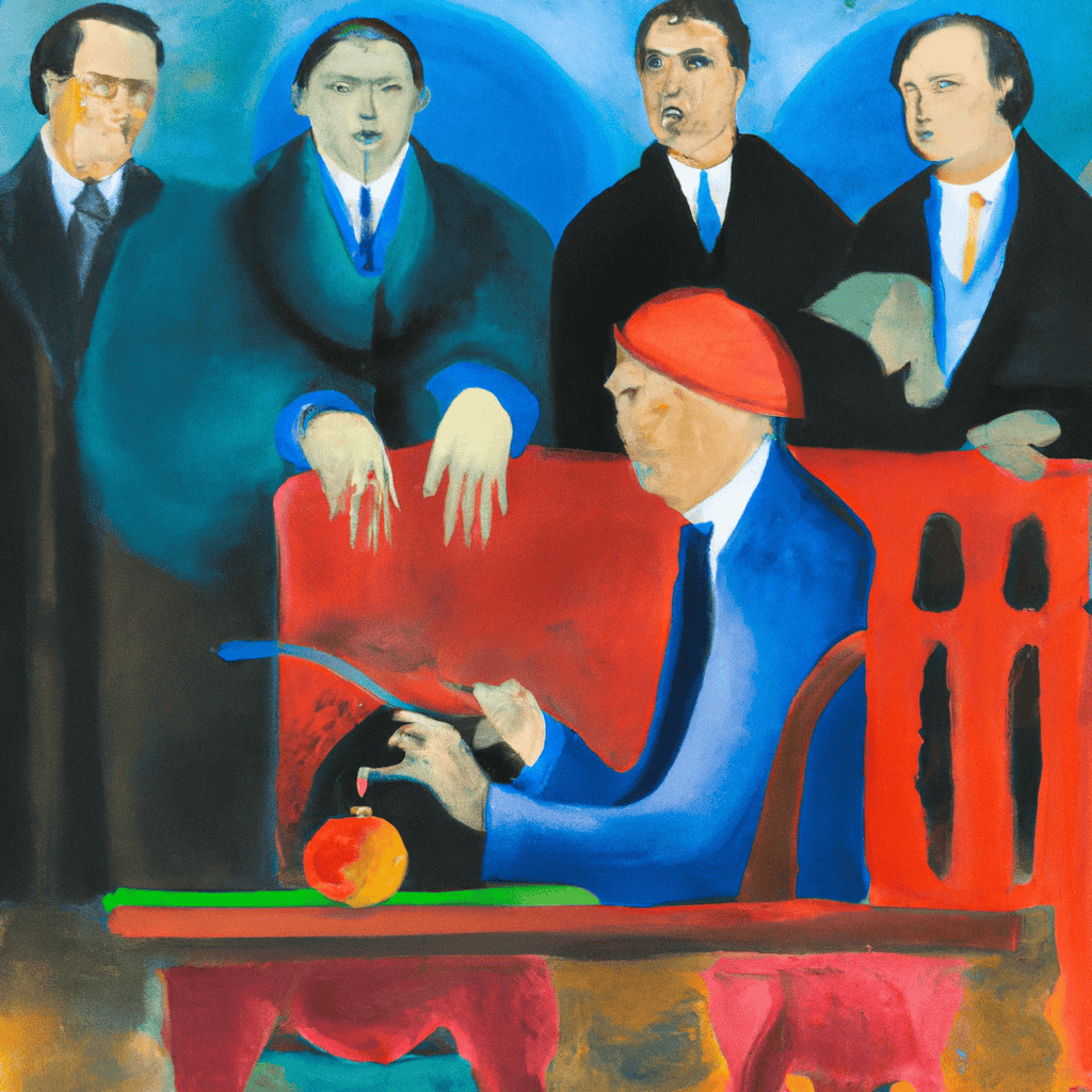 Abstract painting of The Jury Team